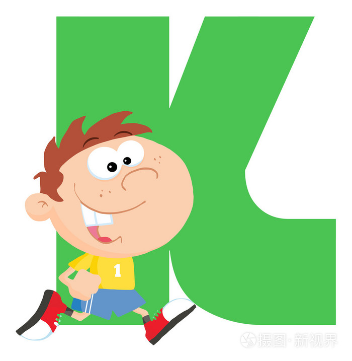 带孩子的字母k
