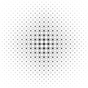 黑色和白色圆圈纹从点和圆的抽象的几何矢量背景