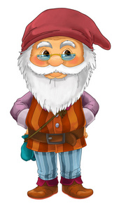 卡通小矮人隔离照片