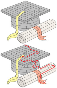 简单的学术章迷宫图片