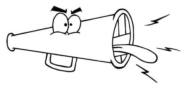 卡通大喇叭喊话图片元素