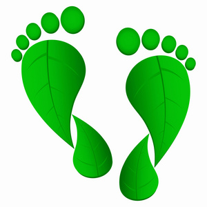 绿叶脚印图片