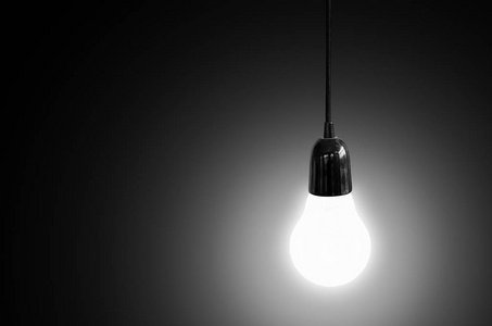 灯泡用黑色线照片