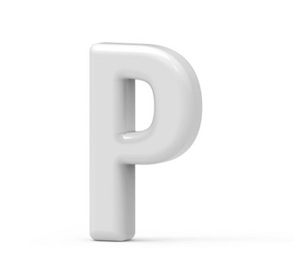 珍珠白色字母 P