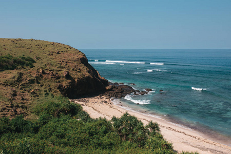 与热带海滩海景