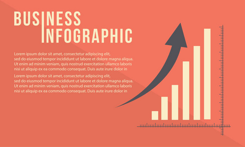 与增长的箭头设计业务图