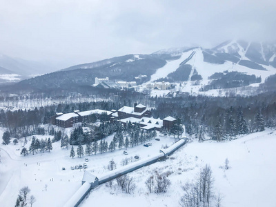 日本北海道二世谷城市景观