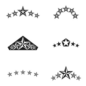 皇家星星标志元素集