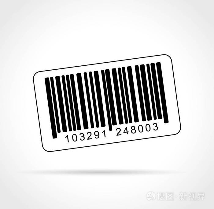 在白色背景上的条形码