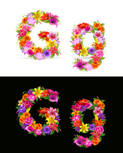 花卉字体