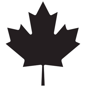 枫叶剪影以黑颜色照片