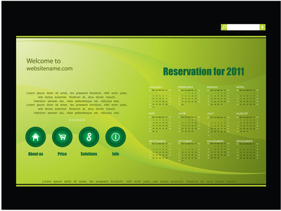 网站设计模板矢量插图。