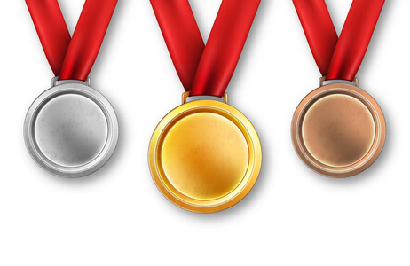 金 银 铜牌的 medals.vector 一套