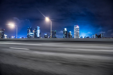 城市景观的东京从空路的夜景