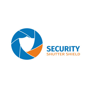 视频监控系统公司的标志.安全摄像头矢量标识照片