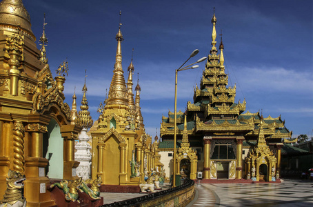 缅甸仰光的Shwedagon宝塔缅甸