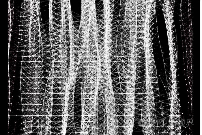 缠绕 web, 绳网, 一种不寻常的几何黑白矢量模式