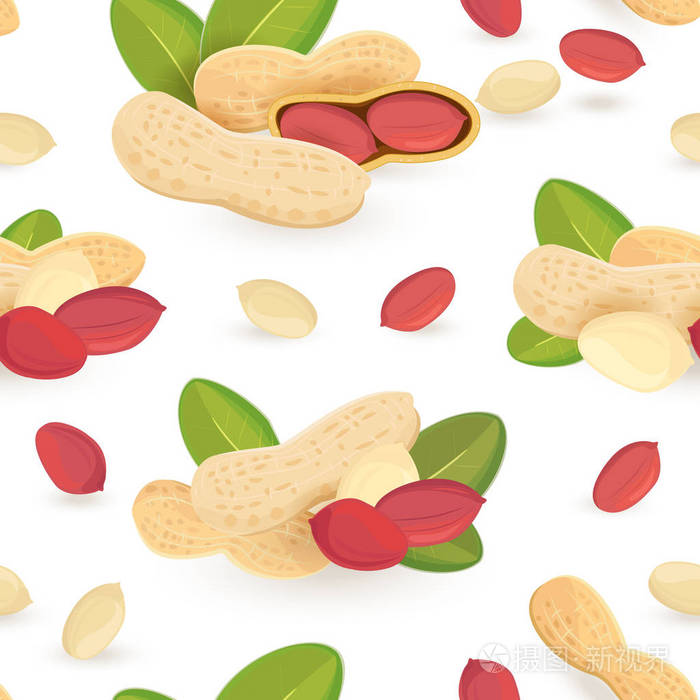 与花生组无缝背景