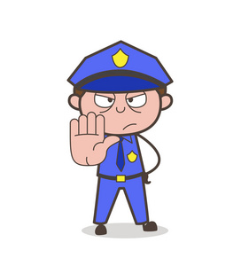停止手标志矢量停止小老虎小孩卡通表达背景显示手势停止的非洲妇女