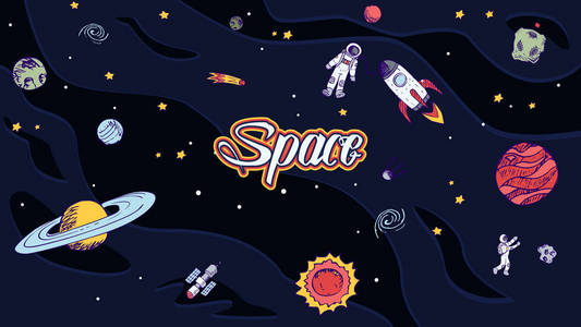 卡通可爱黑洞图片