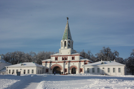 莫斯科。 博物馆庄园Kolomenskoe。 前门。