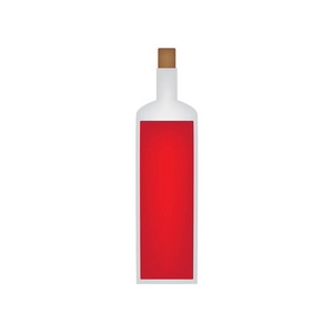 瓶的红酒图标矢量图