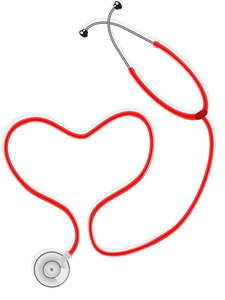 听诊器形成心脏的形状