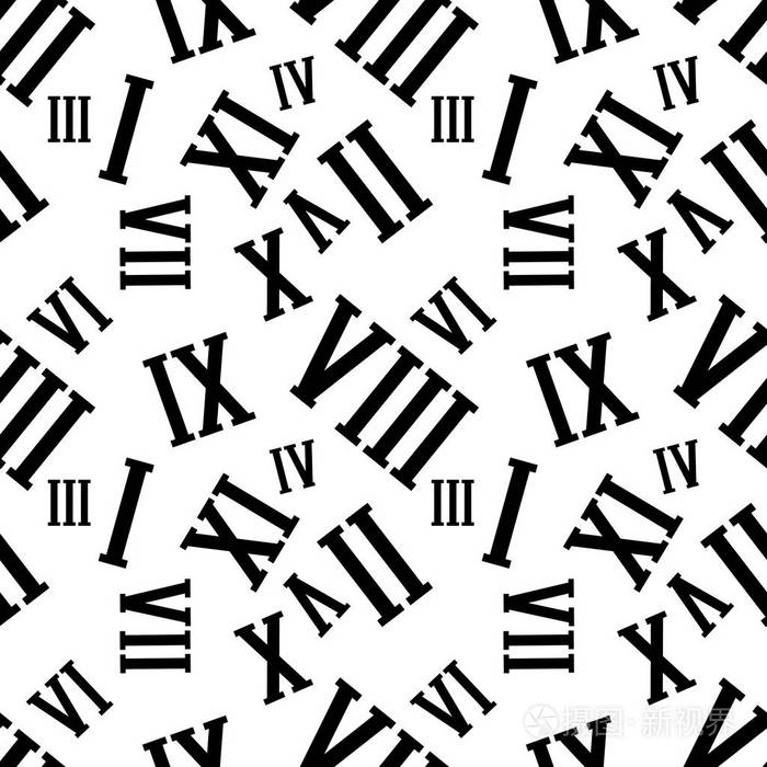 无缝背景用罗马数字