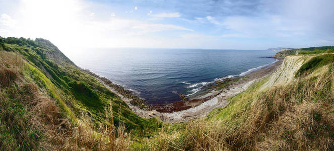 Panoramatic 海岸风景在西班牙