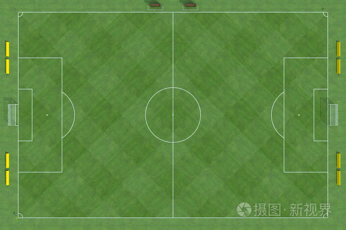 足球场的俯视图