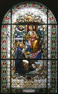 圣母玛利亚与婴儿耶稣和圣多米尼克