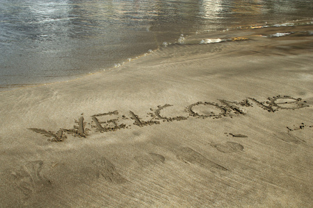 欢迎词写在海边