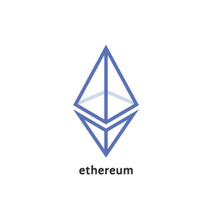 简单细线 ethereum 徽标