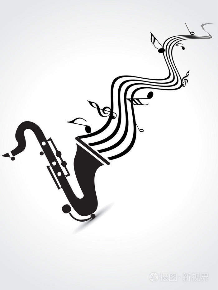 背景与孤立萨克斯