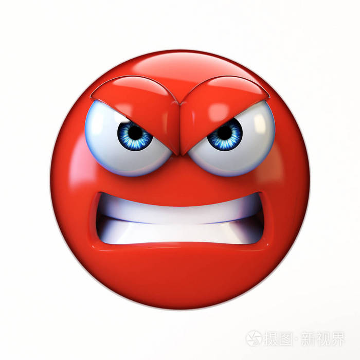 红色生气emoji图片