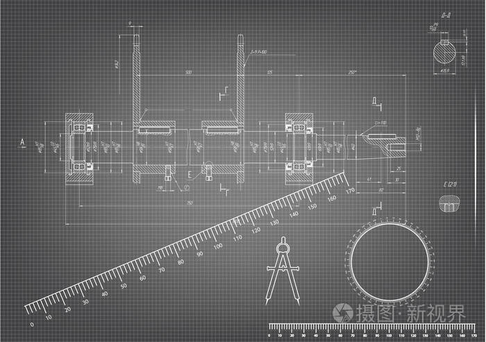 机械制造图纸上灰色的背景