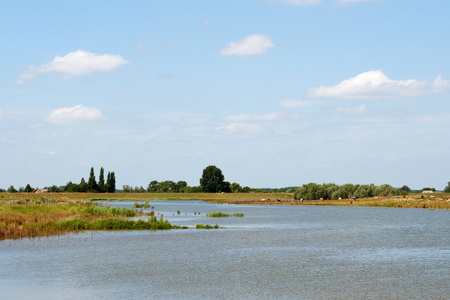 荷兰的河流景观