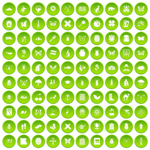 100昆虫图标设置绿色圆圈