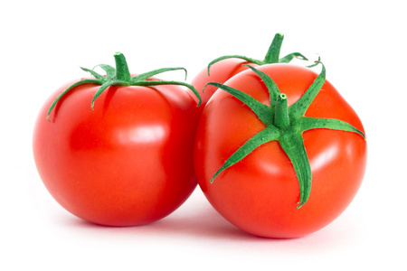 三个新鲜番茄