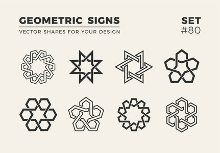 时尚的矢量徽标标志为您的设计.简单的创意几何符号收集照片