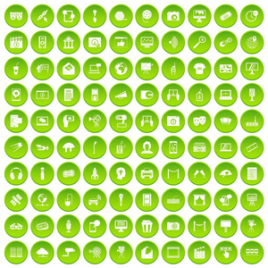 100多媒体图标设置绿色圆圈