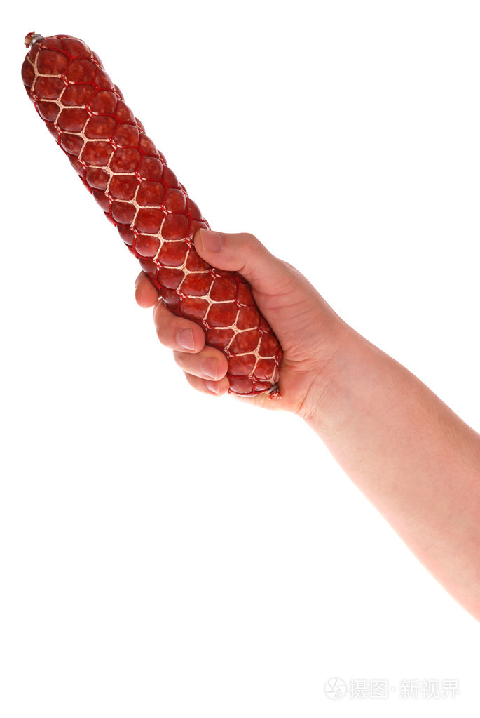 手拿香肠照片-正版商用图片025e8y-摄图新视界