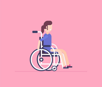 粉红色轮椅图片