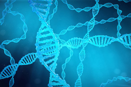 具有修饰基因的螺旋 Dna 分子。基因工程纠正突变。概念分子遗传学, 3d 例证