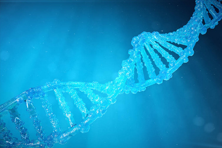 具有修饰基因的螺旋 Dna 分子。基因工程纠正突变。概念分子遗传学, 3d 例证