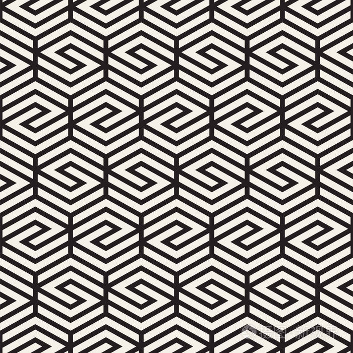 重复几何六边形网格.简单格子平面设计