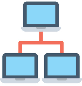 网络平面矢量图标