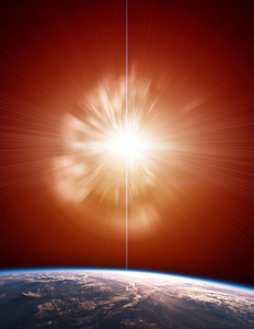 红色超新星爆炸与行星地球
