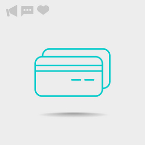 塑料卡简单 web 图标