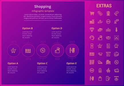 购物信息模板元素和图标